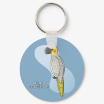 Pearl Cockatiel Keychain by MenagerieMayhem Pearl Cockatiel Keychain