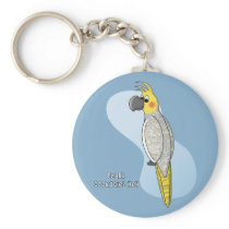 Pearl Cockatiel Keychain