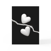 Pearl Hearts on Black cards by Peerdrops Pearl Hearts on Black cards