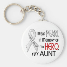 Pearl In Memory Of My Aunt Lung Cancer Key Chains