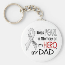 Pearl In Memory Of My Dad Lung Cancer Key Chains