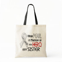 Pearl In Memory Of My Sister Lung Cancer bags by awarenessgifts Pearl In Memory Of My Sister Lung Cancer bags