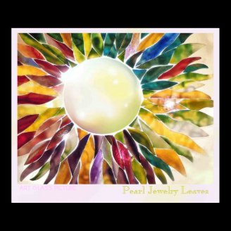 Pearl Jewelry Leaves Art Deco Wedding Poster
