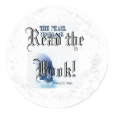 Pearl Necklace Distressed Round Stickers by eelkat Pearl Necklace Distressed Round Stickers
