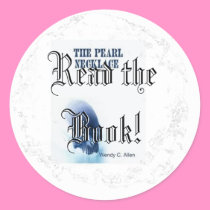 Pearl Necklace Distressed Round Stickers