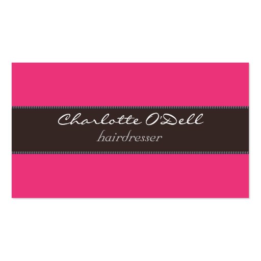 pearl; pink// brown business cards (front side)