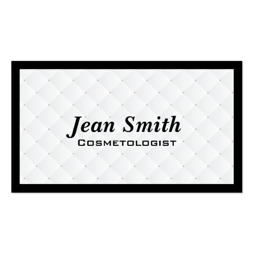Pearl Quilt Cosmetologist Business Card (front side)