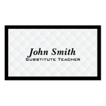 Pearl Quilt Substitute Teacher Business Card