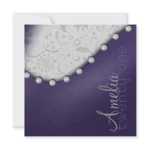 Pearl Square Birthday Invitation