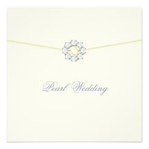 Pearl Wedding Anniversary with Diamonds & Pearls Custom Announcement