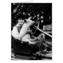 Pearl White Holding A Pig, 1916. Cards