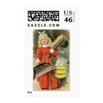 Pearline Little Girl Cleaning Stamp