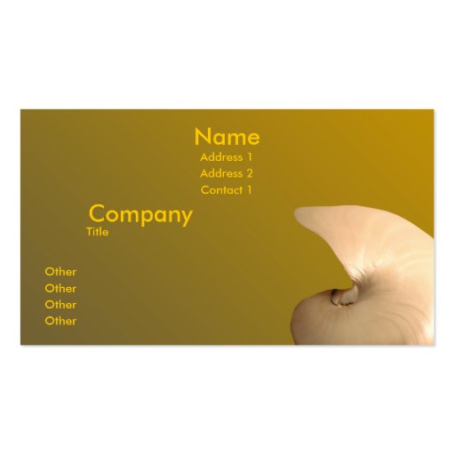Pearlized Nautilus Business Card