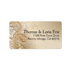 Pearls and Lace | eggshell Custom Address Labels