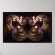 Pearls and Lace Fractal Poster posters