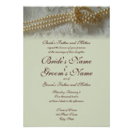 Pearls and Lace Wedding Invitation (Formal)