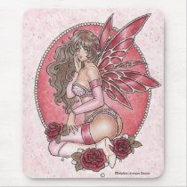 Pearls And Roses Fairy Mousepad by Planet_Zerick Pearls And Roses Fairy Mousepad
