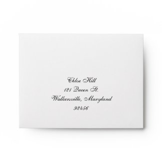 Pearls and Sapphire Blue RSVP Return Envelope zazzle_envelope