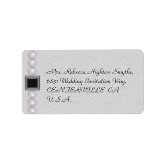 Pearls and Silk Address Labels