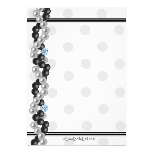 Pearls, Diamonds And Polka Dots Custom Announcements