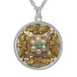 Pearls Filigree Vintage Art Costume Jewelry Charm