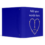 "Pearls" heart shaped Rosary Binder