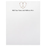 "Pearls" heart shaped Rosary Letterhead Template