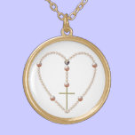 "Pearls" heart-shaped Rosary Necklace necklaces