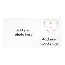 "Pearls" heart shaped Rosary Photo Cards