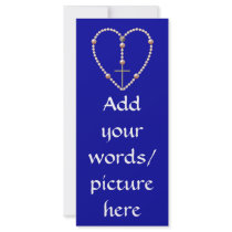"Pearls" heart shaped Rosary Rack Card Design