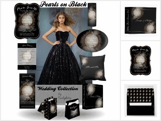 Pearls on Black Wedding