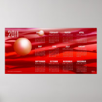 Pearls on Red Satin 2011 Calendar Poster Print