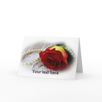 pearls & rose customizable greeting card by Ceyzpurplestang pearls & rose customizable greeting card