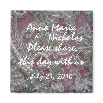 Pearls Save the Date Magnet by dizzypixels Pearls Save the Date Magnet