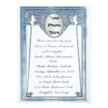 Pearly Blue - Photo (Wedding Invitation)