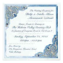 Pearly Blue (Reception Invitation)
