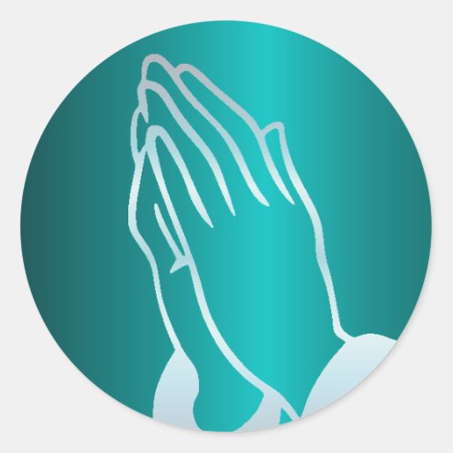 Pearly Praying Hands Stickers