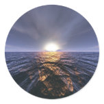 Pearly Sunset Round Stickers