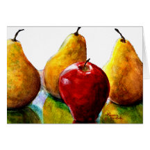 Pears, Apple Fine Art Still Life Card