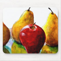 Pears, Apple Fine Art Still Life Mouse Pads