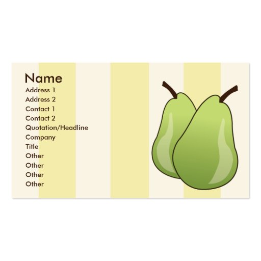 Pears - Business Business Card (front side)