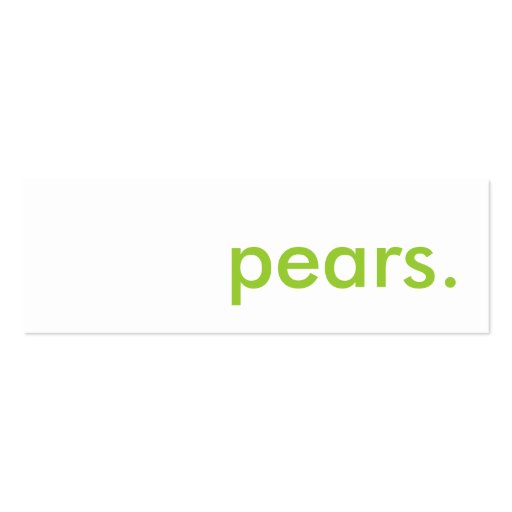pears. business card template