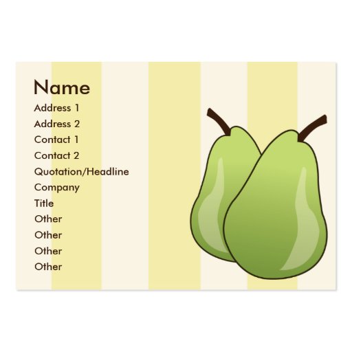 Pears - Chubby Business Card (front side)