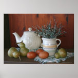 Pears, Pottery & Marans Eggs posters