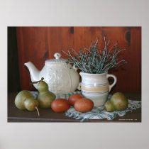 Pears, Pottery & Marans Eggs Posters