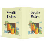 Pears Retro Custom Recipe Organizer Vinyl Binder