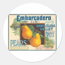 Pears Round Sticker