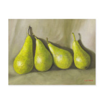 Pears. Still-life postcards