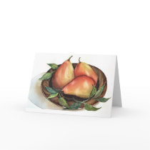 Pears Watercolor Still Life Notecard
