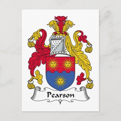 Pearson Family Crest Post Card by coatsofarms